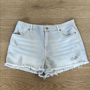 aerie Light Gray Denim Cutoff Shorts size large